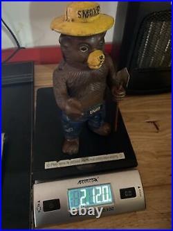 Smokey the Bear Piggy Bank Cast Iron Smoky Collector KOA Campground METAL Gift