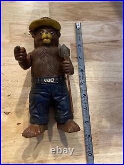 Smokey the Bear Piggy Bank Forest Fire Safety Smoky Collector Cast Iron 2+ POUND Smokey the Bear Piggy Bank Forest Fire Safety Smoky Collector Cast Iron 2+ POUND