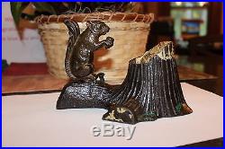 Squirrel and Tree Stump Cast Iron Mechanical Bank, circa. 1881 EXCELLENT BANK