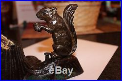 Squirrel and Tree Stump Cast Iron Mechanical Bank, circa. 1881 EXCELLENT BANK