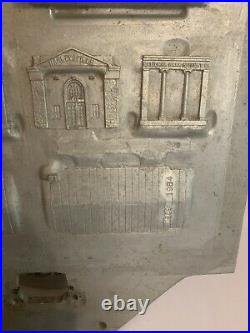 Still Bank Building Cast Iron Sand Mold Harieysille Natl Bank 1909 -59 Toy VTG