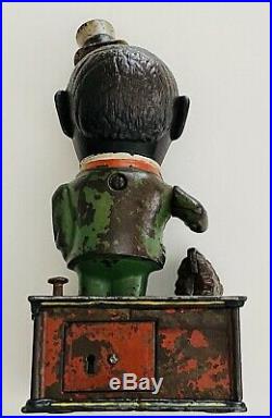 Stump Speaker Cast Iron Mechanical Bank withKey Working