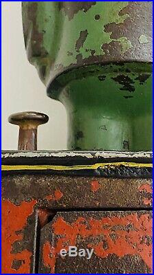 Stump Speaker Cast Iron Mechanical Bank withKey Working