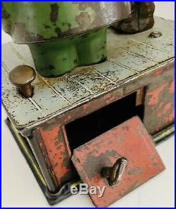 Stump Speaker Cast Iron Mechanical Bank withKey Working