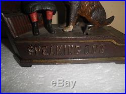 Super old original cast iron Speaking Dog mechanical bank c. 1890s