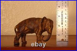 Sweet Vintage Cast Iron A. C. Williams Co. Elephant Coin or Penny Bank Gold Wash Sweet Vintage Cast Iron A. C. Williams Co. Elephant Coin or Penny Bank Gold Wash