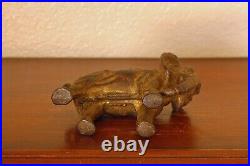 Sweet Vintage Cast Iron A. C. Williams Co. Elephant Coin or Penny Bank Gold Wash Sweet Vintage Cast Iron A. C. Williams Co. Elephant Coin or Penny Bank Gold Wash