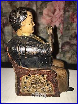 Tammany Antique Cast Iron Mechanical Bank Brown Pants