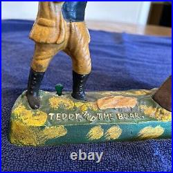 Teddy And The Bear Bank Vintage Cast Iron Works