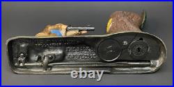 Teddy and the Bear Vintage Cast Iron Mechanical Coin Bank, Works Great-see video