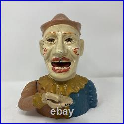 The Book Of Knowledge Humpty Dumpty Clown Cast Iron Bank