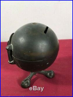 The Globe Cast Iron Coin Bank With Claw And Ball Feet