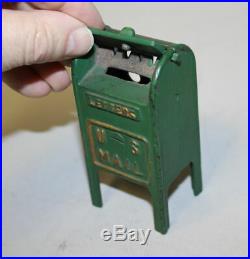 Three Hubley Cast Iron Antique US Mail Postal Box Toy Coin Banks