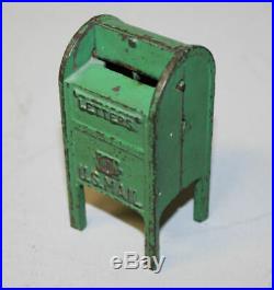 Three Hubley Cast Iron Antique US Mail Postal Box Toy Coin Banks