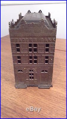 Traders Cast Iron Bank 1891 Canadian Starts at $1.00- No Reserve