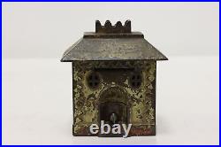 Traditional Antique Painted Cast Iron Bank Coin Bank #50538