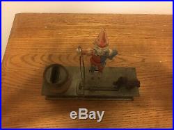 Trick Dog Cast Iron Mechanical Bank Shepard Hardware With Key Works Perfectly