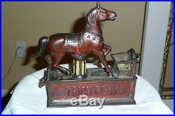 Trick Pony Cast Iron Mechanical Bank Circa 1885