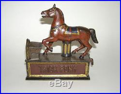 Trick Pony Cast Iron Mechanical Bank Circa 1885 NO RESERVE (DAKOTApaul)