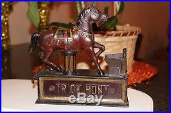 Trick Pony Cast Iron Mechanical Bank Shepard Hardware, Circa 1885, Very Nice