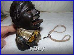 UNCLE TOM With STAR CAST IRON MECHANICAL BANK 1882 Kyser & Rex Co Black Americana