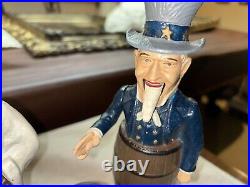 Uncle Sam Arab Cast Iron Mechanical Bank- John Wright 1975