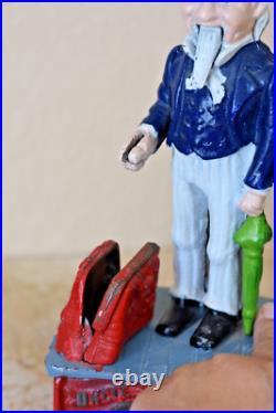 Uncle Sam Mechanical Coin Bank Heavy Cast Iron Fully Functional Americana Uncle Sam Mechanical Coin Bank Heavy Cast Iron Fully Functional Americana