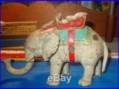 Vintage Hubley Cast Iron Elephant Still Bank