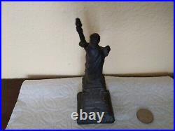 VTG ANTIQUE Statue of Liberty Cast Iron coin Bank- Kenton 6 2-piece