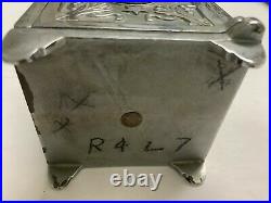 Very Nice Antique Four Star Safe Cast Iron Safe Coin Bank NIckel Plate 1895-1905