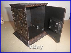 Very Nice old original cast iron Arabian Safe key lock safe still bank c. 1882