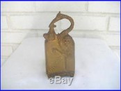 Very Rare Antique Cast Iron Bank Stork Holds Baby over Safe CHCO HDW FDY