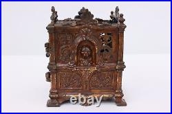 Victorian Antique Cast Iron Coin Bank, Combination, Fidelity #46063