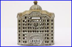 Victorian Antique Painted Iron Bank Coin Bank #50532 Victorian Antique Painted Iron Bank Coin Bank #50532
