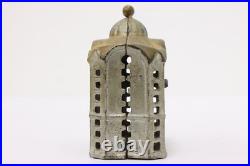 Victorian Antique Painted Iron Bank Coin Bank #50532 Victorian Antique Painted Iron Bank Coin Bank #50532