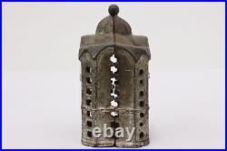 Victorian Antique Painted Iron Bank Coin Bank #50534 Victorian Antique Painted Iron Bank Coin Bank #50534