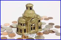 Victorian Painted Cast Iron Antique Palace Coin Bank #43170