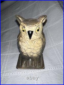 Vindex Cast Iron Owl Penny Still Bank