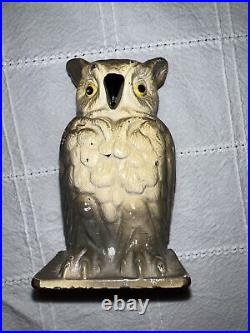 Vindex Cast Iron Owl Penny Still Bank