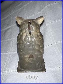 Vindex Cast Iron Owl Penny Still Bank