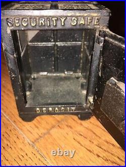 Vintage 1900 Cast Iron Security Safe Deposits Double Dial Bank
