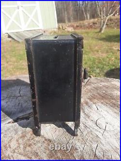 Vintage 1900's Original Cast Iron Junior Safe Deposit Bank Front dial