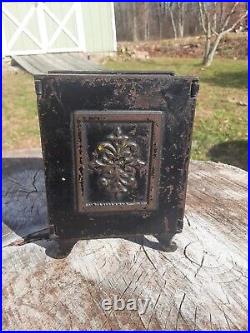 Vintage 1900's Original Cast Iron Junior Safe Deposit Bank Front dial