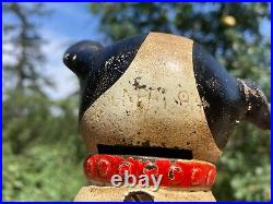 Vintage 1930's Cast Iron Hubley FIDO Black And White Puppy Dog Still Coin Bank