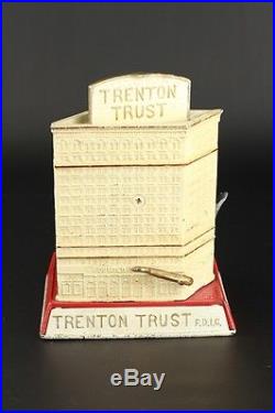 Vintage 1960s Trenton Trust Mary Roebling Cast Iron Mechanical Bank # 54/200