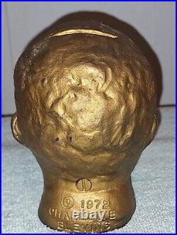 Vintage 1972 RICHARD NIXON Bust Cast Iron Bank Charlotte Blevins