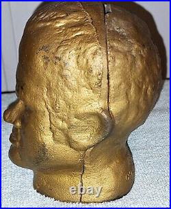 Vintage 1972 RICHARD NIXON Bust Cast Iron Bank Charlotte Blevins