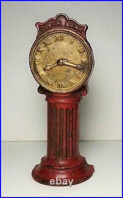 Vintage AC Williams Street Clock Cast Iron Still Bank