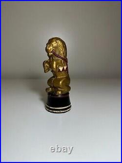 Vintage A. C. Williams Cast Iron Circus Lion Standing on Tub Still Coin Bank 1920