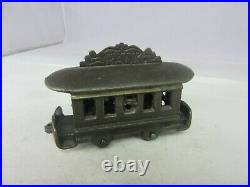 Vintage Advertising Cast Iron Rare Railroad Car Bank Exc Cond Rare 600
